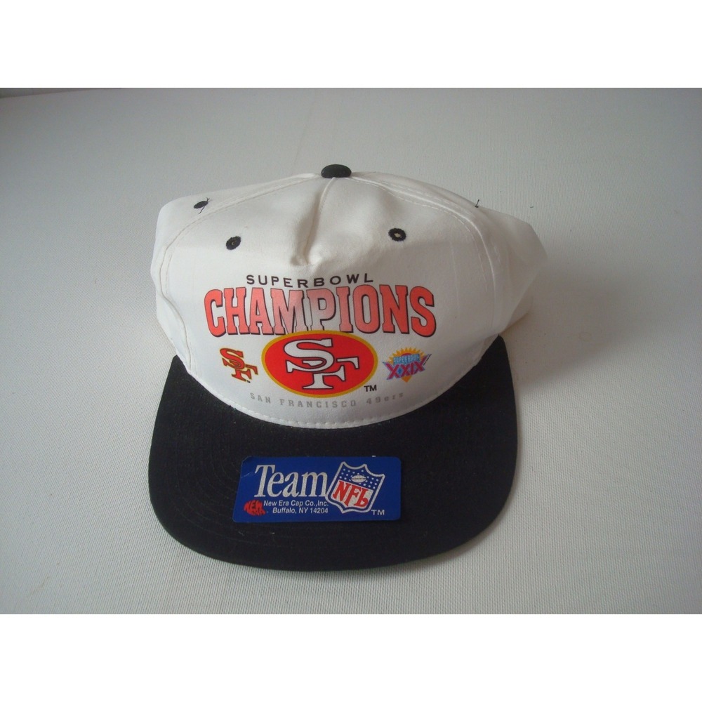SAN FRANCISCO 49ERS NEW ERA 90S SNAPBACK CHAMPS HAT CAP DEADSTOCK VINTAGE U4